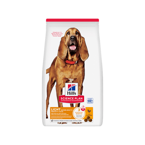 Hill's Science Plan Medium - Volwassen 7+ - Light - Kip - 14 kg