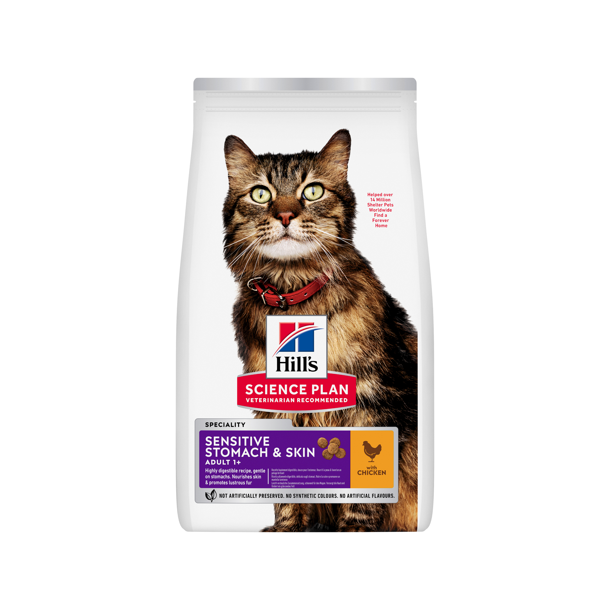 Hill's Science Plan gevoelige maag & huid - volwassen - kip - 7 kg