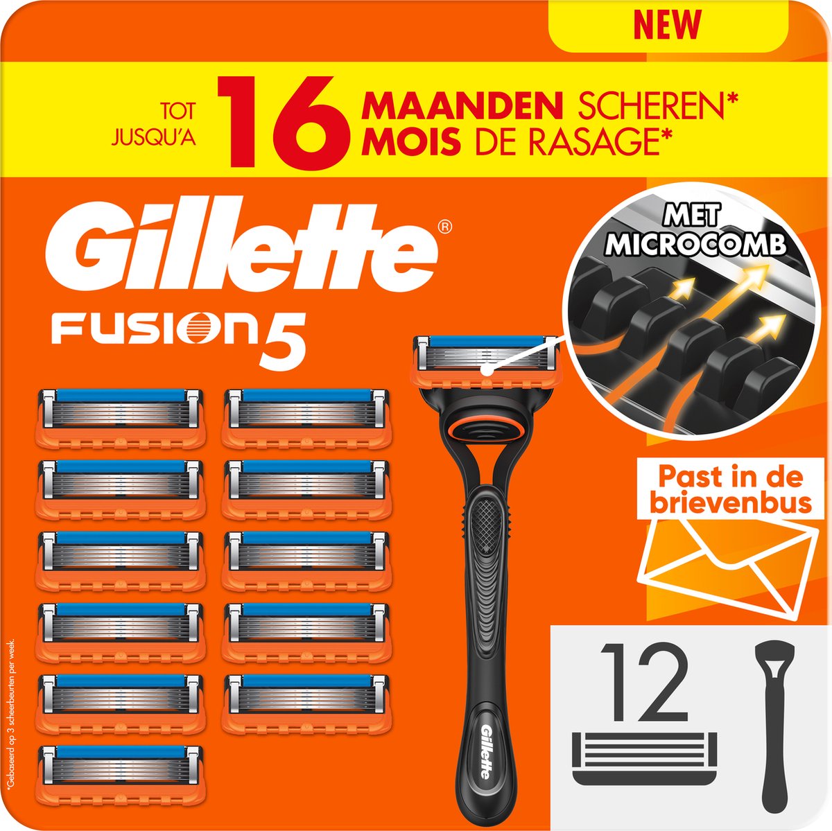Gillette Fusion5 scheersysteem + 12 mesjes