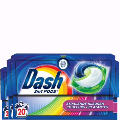 Dash Stralende Kleuren All-in-1 wascapsules voor bonte was - 80 wasbeurten