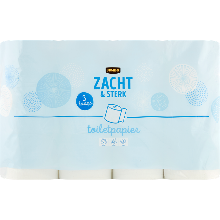 Jumbo Zacht & Sterk toiletpapier 3-laags - 12 rollen