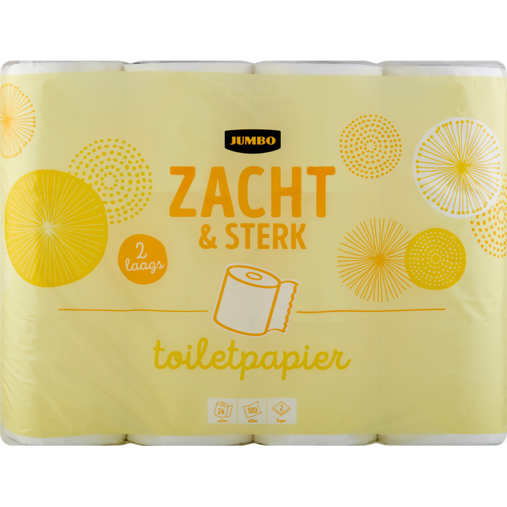 Jumbo Zacht & Sterk toiletpapier 2-laags - 24 rollen