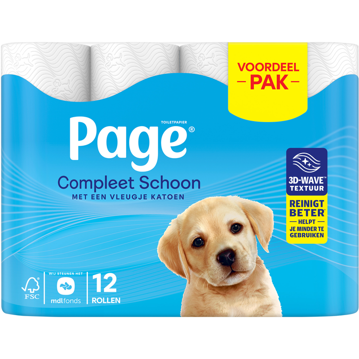 Page Compleet Schoon toiletpapier 2-laags - 12 rollen