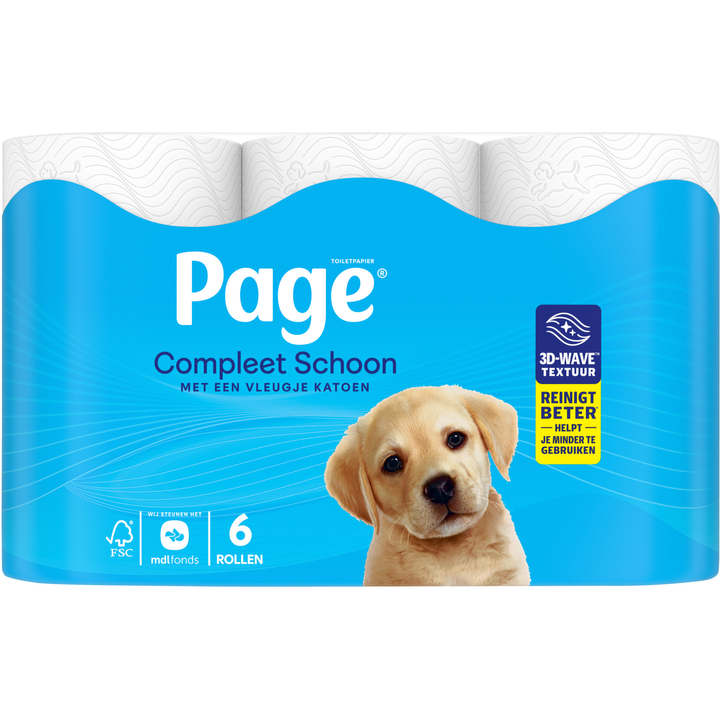 Page Compleet Schoon toiletpapier 2-laags - 6 rollen