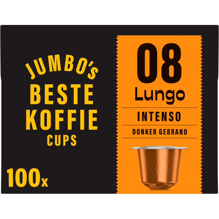 Jumbo Lungo Intenso koffiecups - 100 stuks