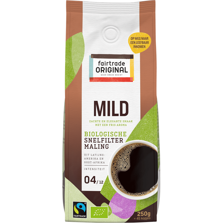 Fairtrade Original milde biologische gemalen koffie - 250 gram