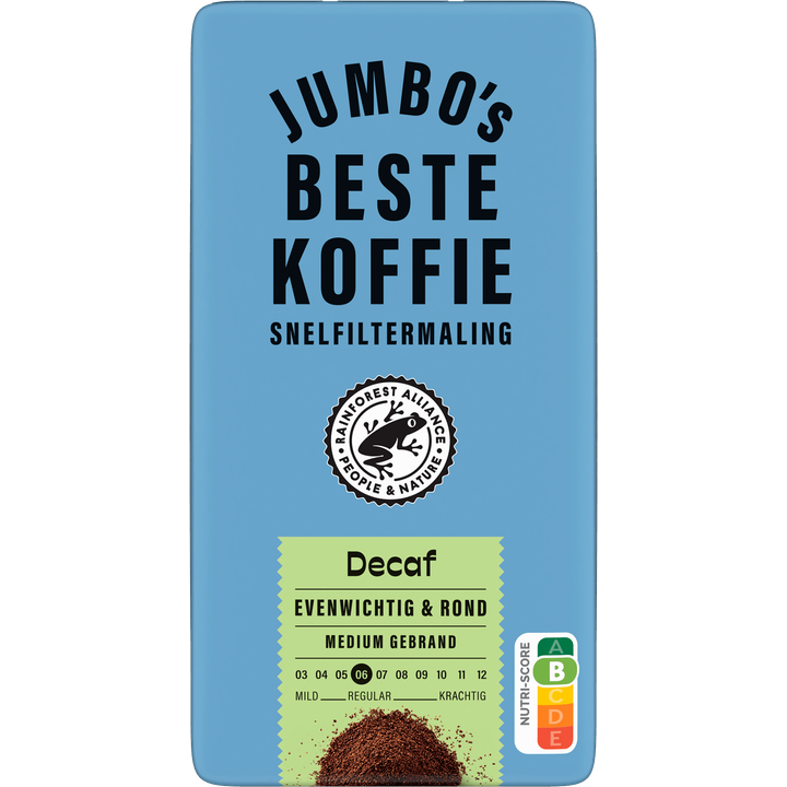 Jumbo Premium ontkoffeïneerde gemalen koffie - 250 gram
