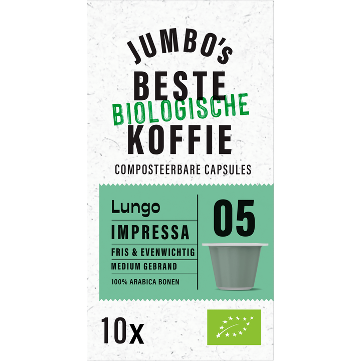 Jumbo Eco Biologische Lungo koffiecups - 10 stuks