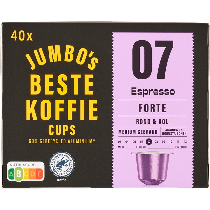 Jumbo Espresso Forte koffiecups - 40 stuks