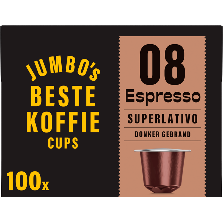 Jumbo Premium Espresso Superlativo koffiecups - 100 stuks