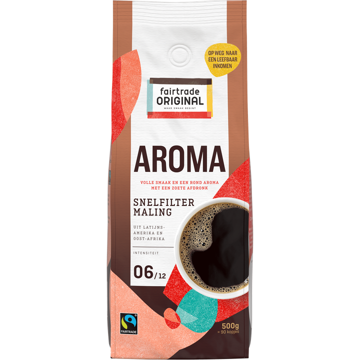 Fairtrade Original Aroma Snelfiltermaling gemalen koffie - 500 gram