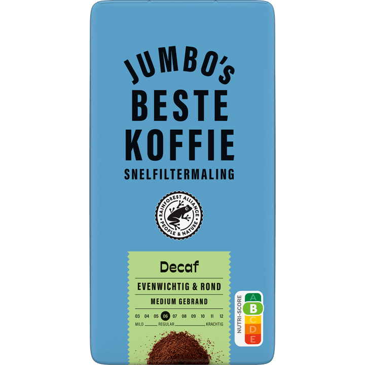 Jumbo Premium Snelfiltermaling Decaf gemalen koffie - 500 gram