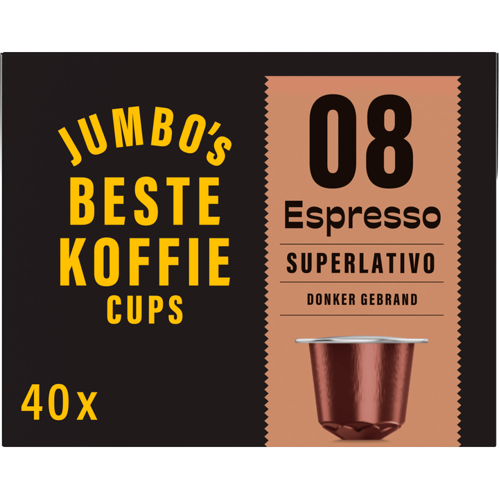 Jumbo Espresso Superlativo koffiecups - 40 stuks