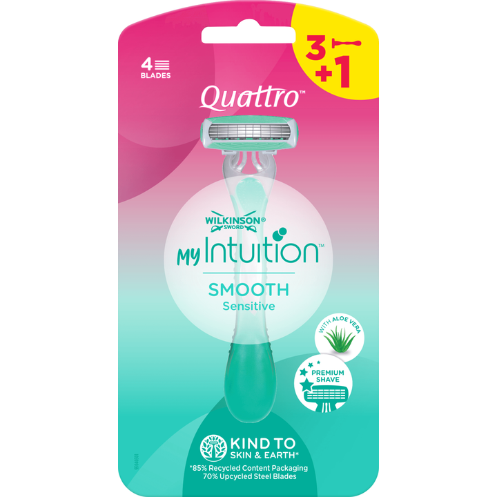 Wilkinson Intuition Quattro Smooth Sensitive - 4 scheermesjes
