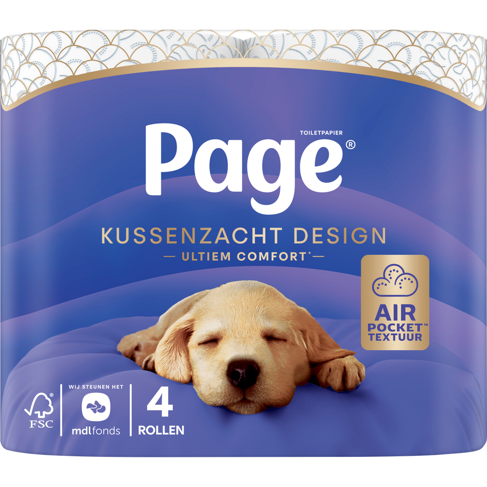 Page Kussenzacht Design toiletpapier 3-laags - 4 rollen