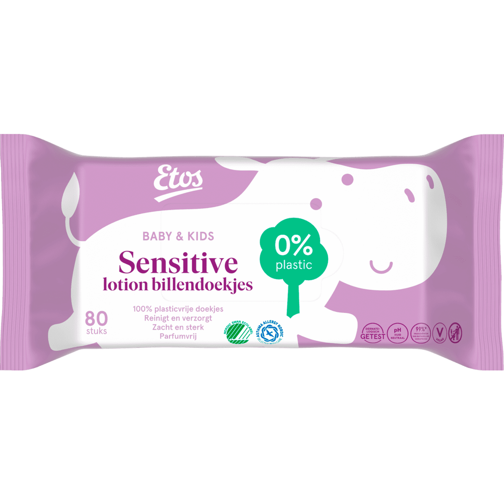Etos Baby & Kids Sensitive Lotion Billendoekjes 80 stuks