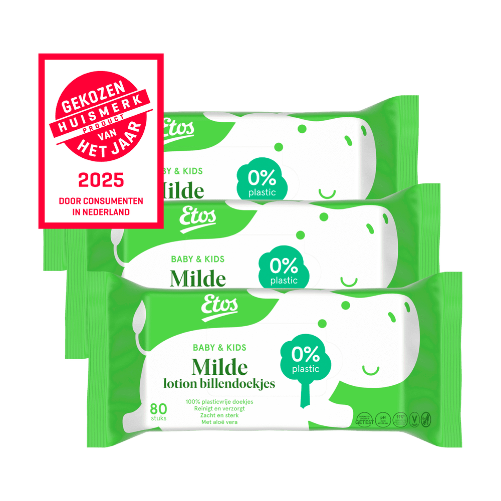 Etos Baby & Kids Milde Lotion Billendoekjes 3x80 stuks