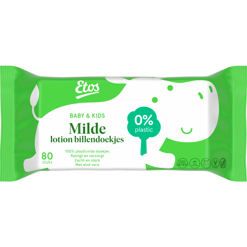 Etos Baby & Kids Milde Lotion Billendoekjes 80 stuks