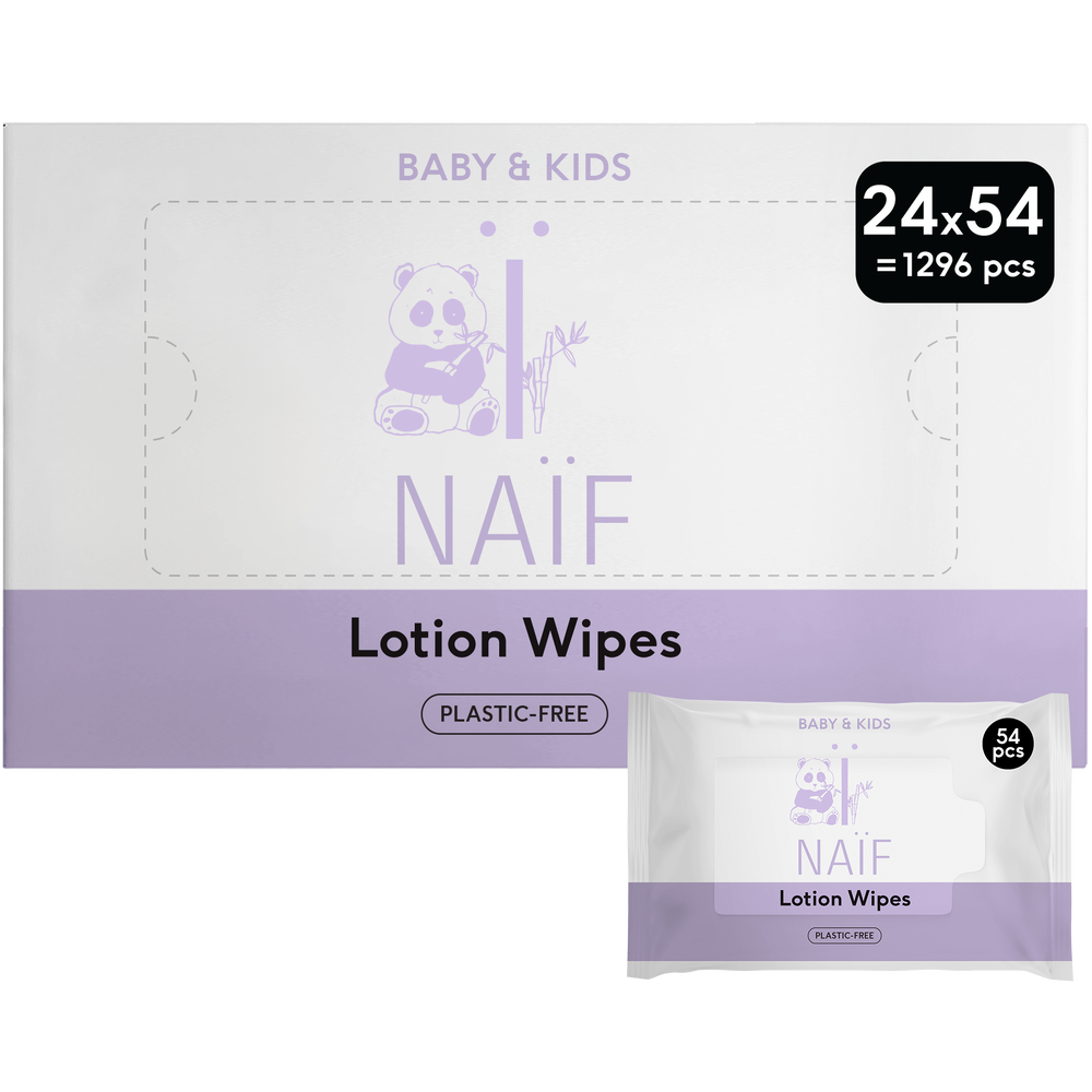 Naïf plasticvrije lotionbillendoekjes 24x54 stuks