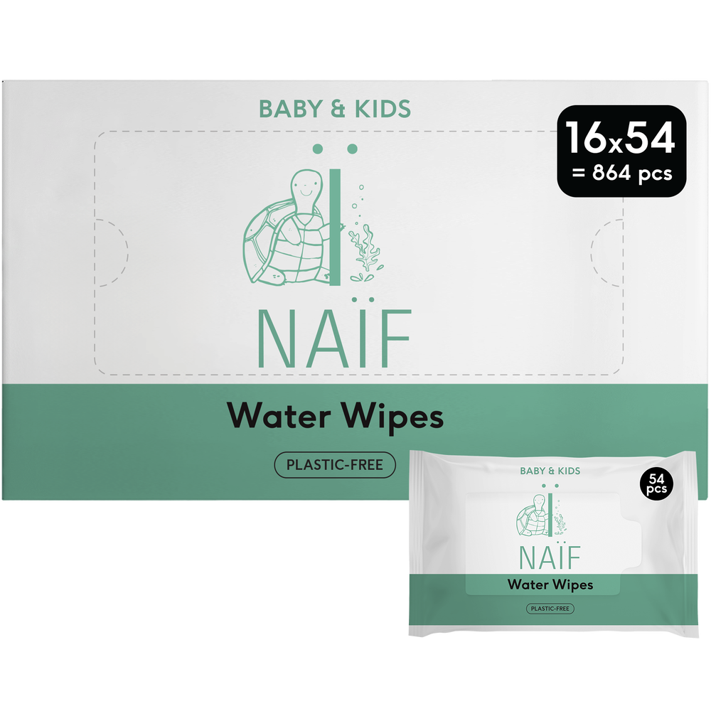 Naïf plasticvrije waterbillendoekjes 16x54 stuks