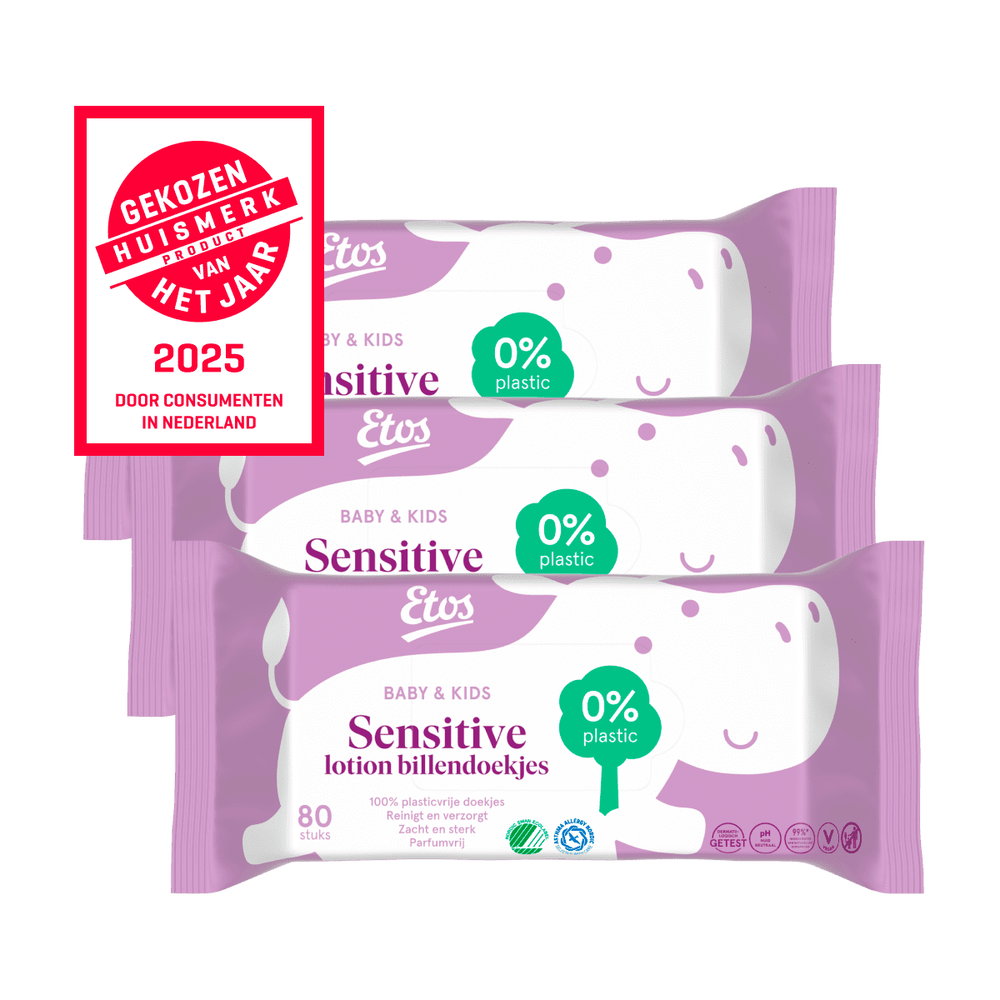 Etos Baby & Kids Sensitive Lotion billendoekjes 3x80 stuks
