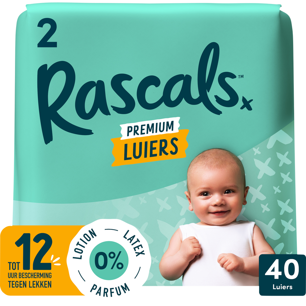 Rascal + Friends Premium luiers maat 2 - 40 stuks