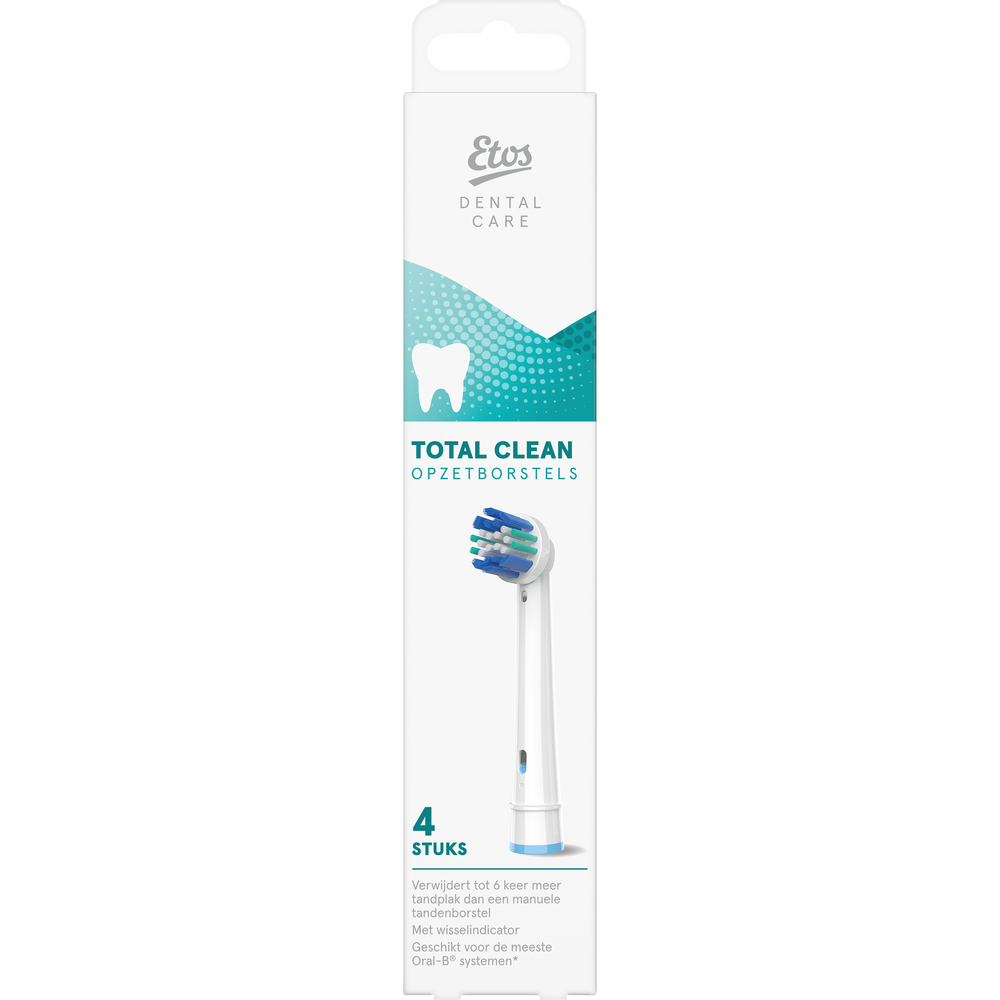 Etos Total Clean opzetborstels - 4 stuks