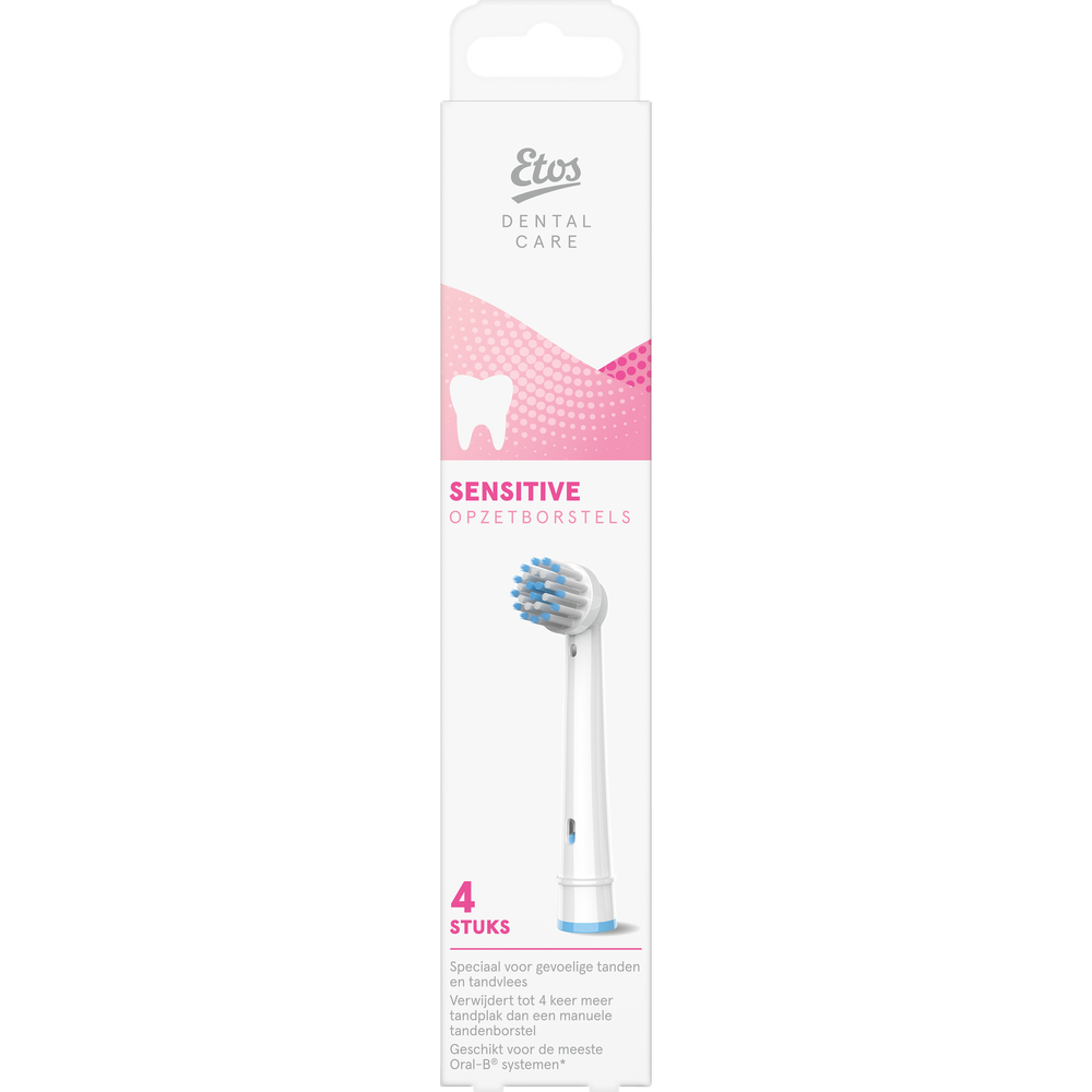 Etos Sensitive opzetborstels - 4 stuks