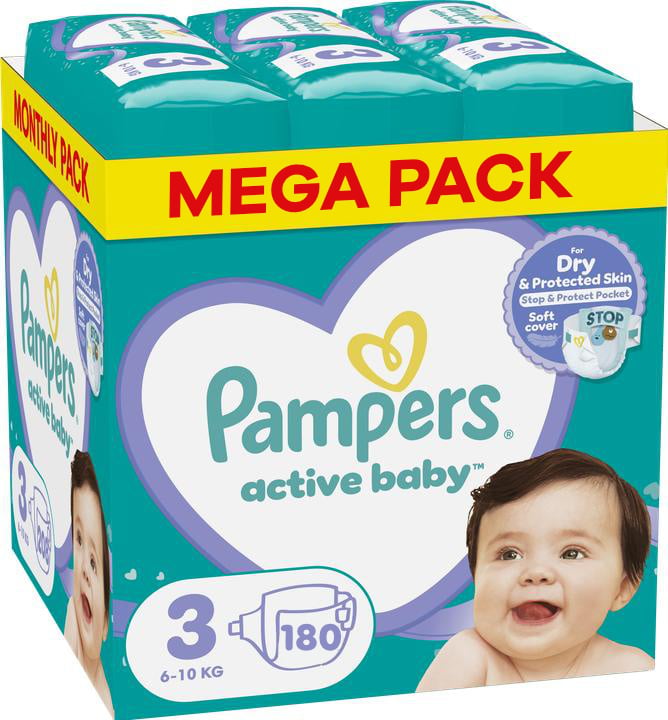 Pampers Active Baby Dry luiers maat 3 - 180 stuks