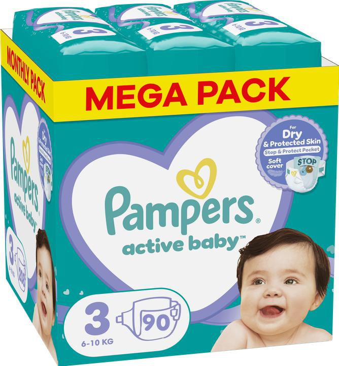 Pampers Active Baby Dry luiers maat 3 - 90 stuks