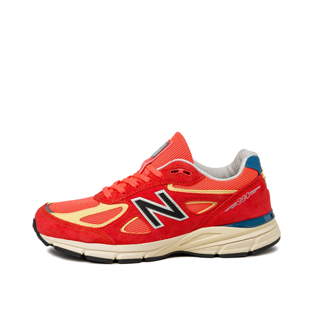 New Balance 990 v4 Made in USA "Urgent Red / Maize / Sea Stone" | U99076B