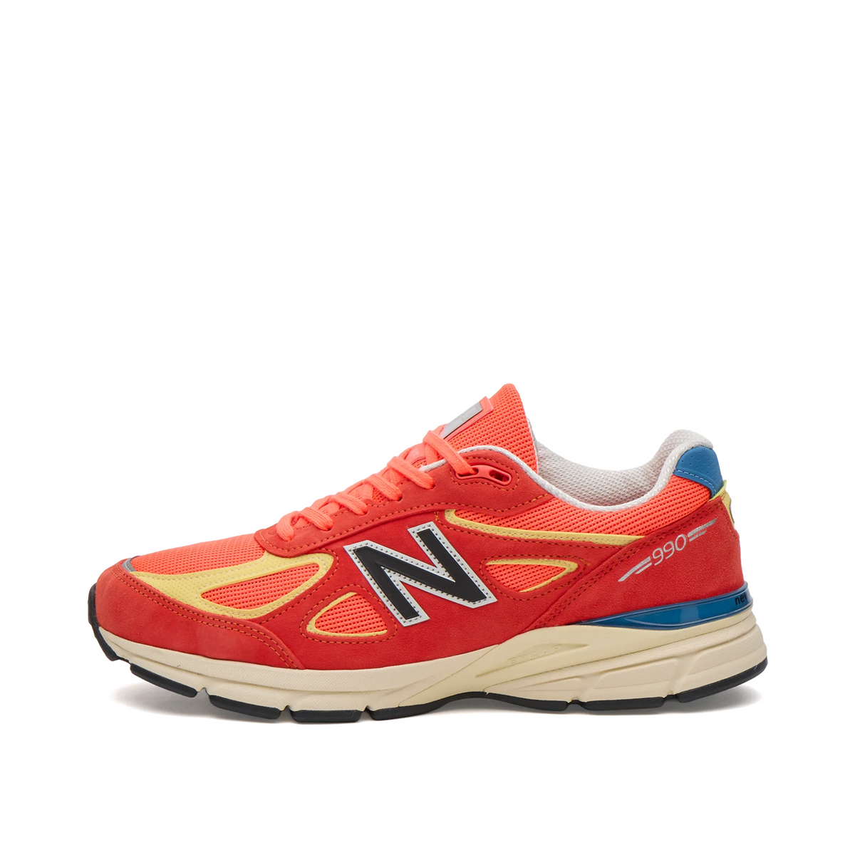New Balance 990 v4 Made in USA "Urgent Red / Maize / Sea Stone" | U99076B