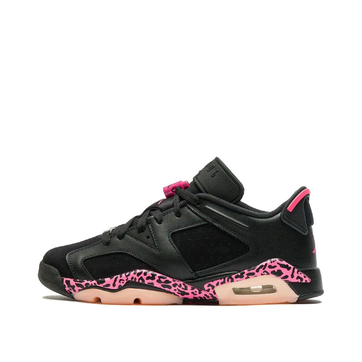 Air Jordan 6 Retro Low GS "Black/Laser Fuchsia-Pink Foam" | 768878-001