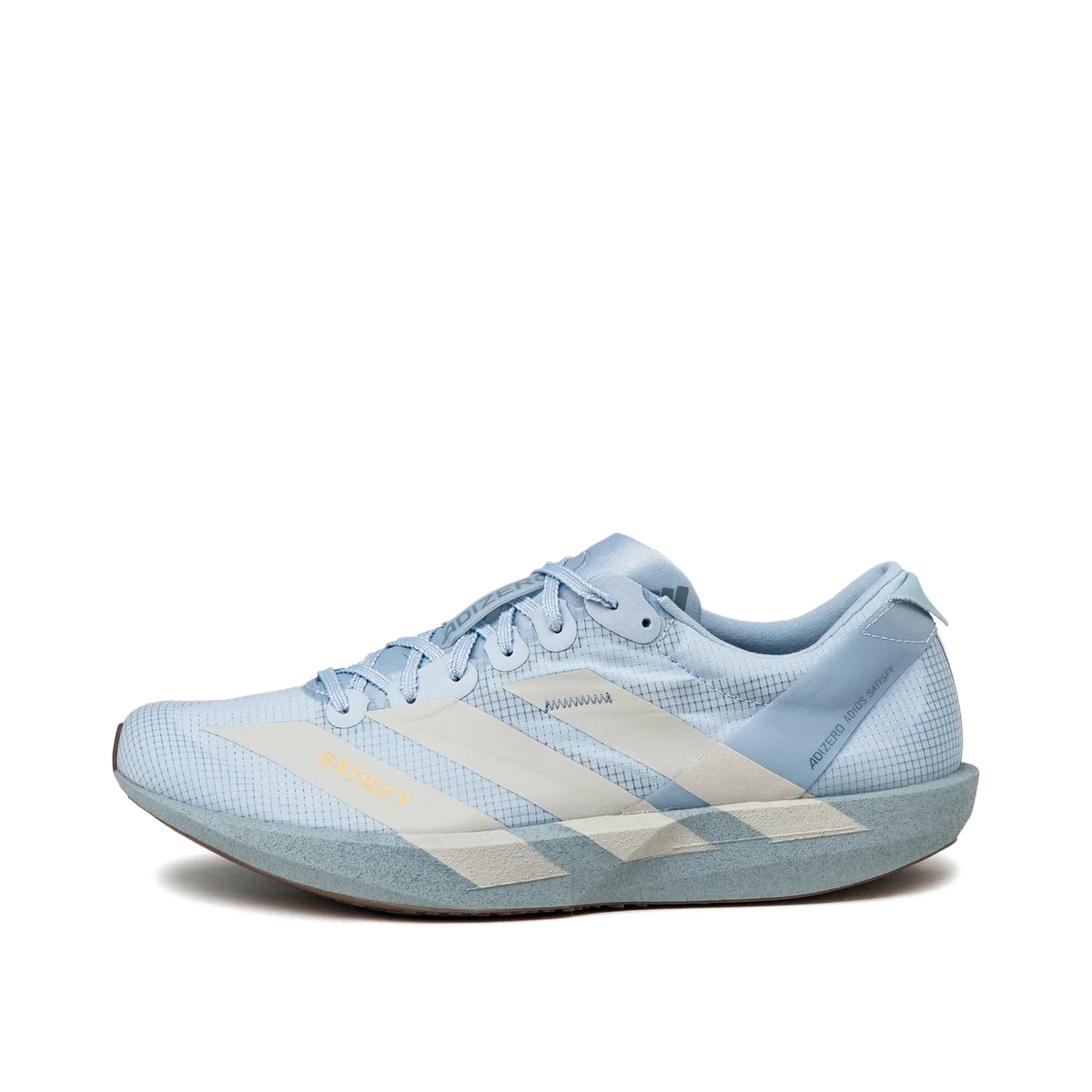 Adidas x Satisfy Adizero Adios "Wonder Blue / Pearl Metallic" | KH6679