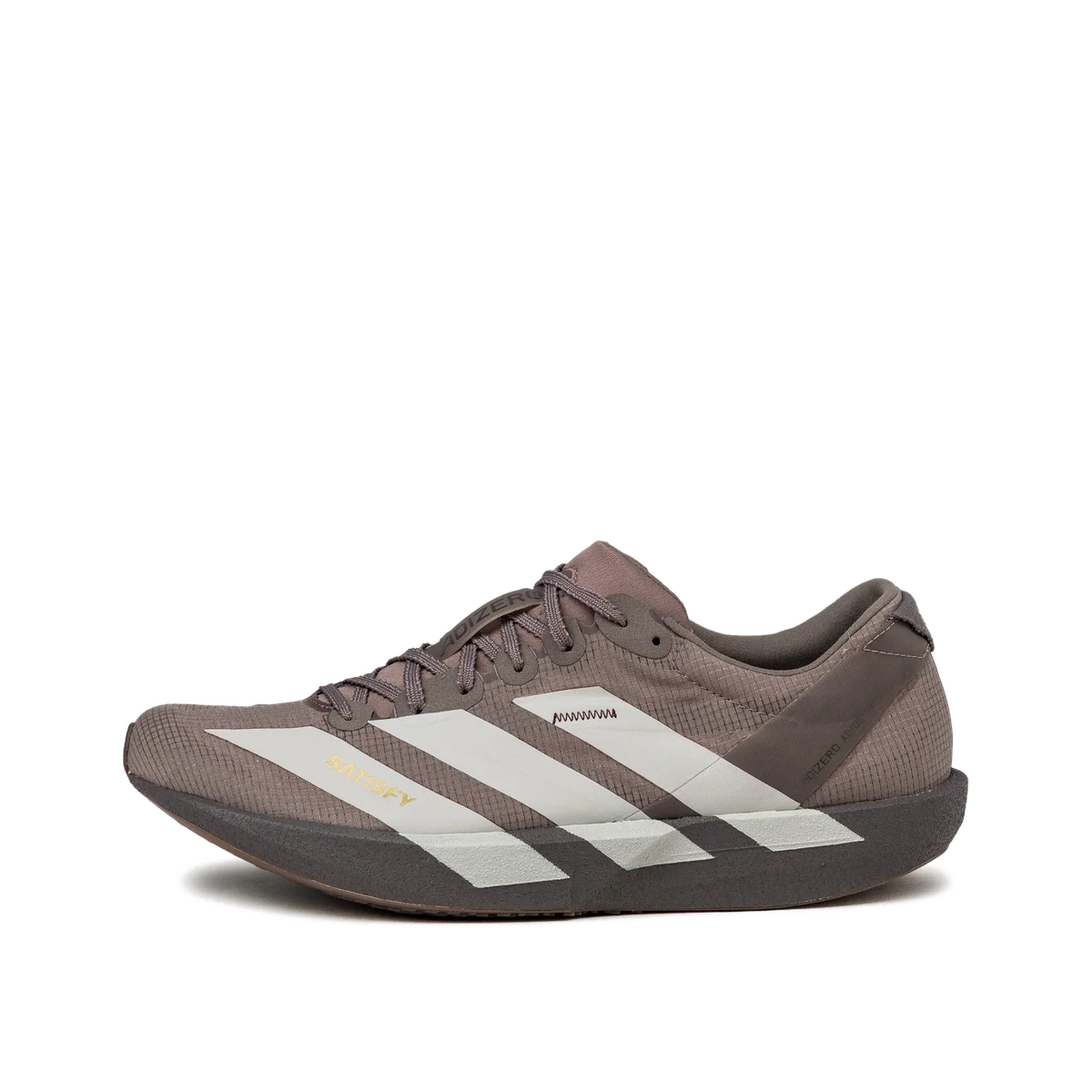 Adidas x Satisfy Adizero Adios Wmns "Tech Earth / Pearl Metallic / Charcoal" | KH6681