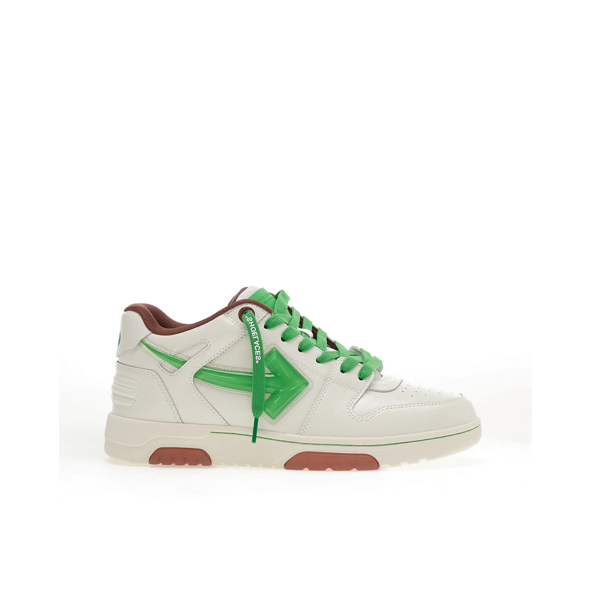 Off-White Out Of Office "White/Light Green" | OMIA189S26LEA0090150