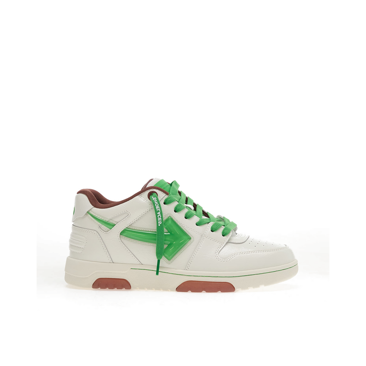 Off-White Out Of Office "White/Light Green" | OMIA189S26LEA0090150