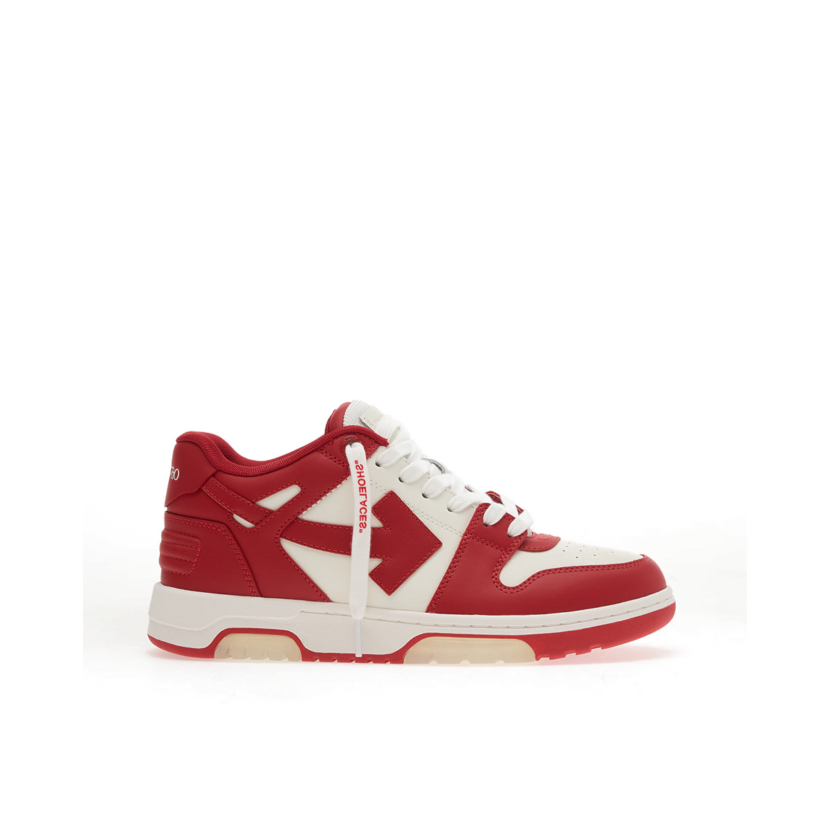 Off-White Wmns Out Of Office Calf Lea "White/Haute Red" | OWIA259S26LEA0020127
